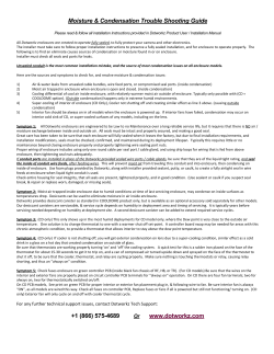 Moisture Trouble Shooting Guide