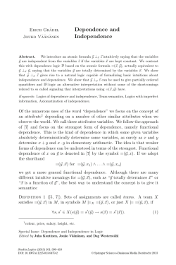 Dependence and Independence