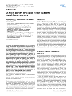 Shifts in growth strategies reflect tradeoffs in cellular economics