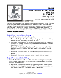 8639 black american history series vol. 2: slavery