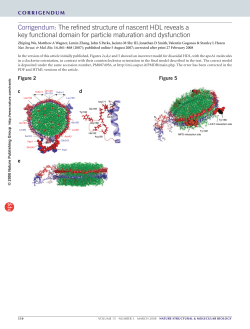Corrigendum: The refined structure of nascent HDL reveals