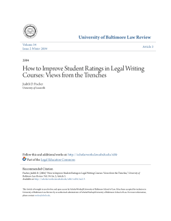 How to Improve Student Ratings in Legal Writing