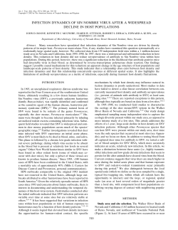 infection dynamics of sin nombre virus after a widespread decline in