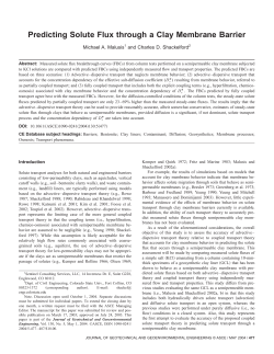 Predicting Solute Flux through a Clay Membrane Barrier