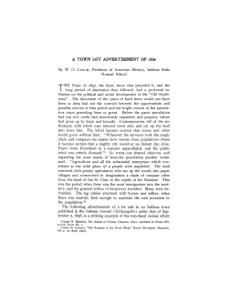 A TOWN LOT ADVERTISEMENT OF 1836