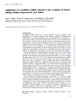 Application of a modified Griffith criterion to the evolution of fractal