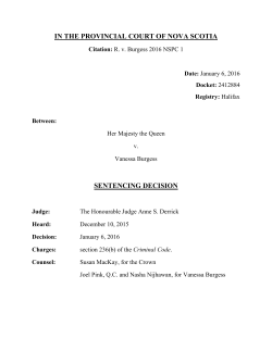 in the provincial court of nova scotia sentencing decision