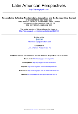 Latin American Perspectives - WUSTL Anthropology