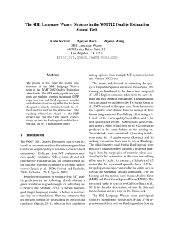 The SDL Language Weaver Systems in the WMT12
