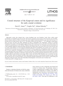 Crustal structure of the Kaapvaal craton and its significance for early