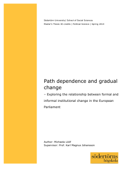 Path dependence and gradual change