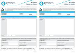 EWRB Electrical Safety Certificate A5