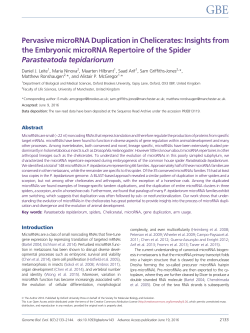 1 Pervasive microRNA duplication in chelicerates: insights from the