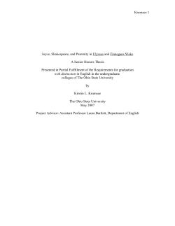Krumsee 1 Joyce, Shakespeare, and Paternity in Ulysses and