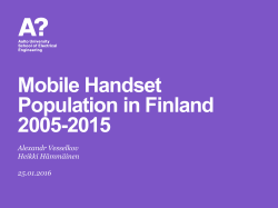 Mobile Handset Population in Finland 2005-2015
