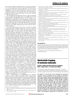 Electrostatic trapping of ammonia molecules