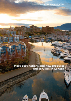 destinations and new products and services in