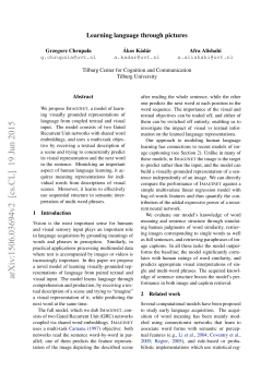 Learning language through pictures