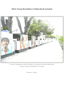 Ethnic Group Boundaries in Multicultural Suriname