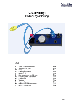 Bedienungsanleitung econal&reg; 200S / 200SD (pdf, 2`344 KB)