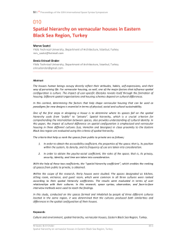 Spatial hierarchy on vernacular houses in Eastern Black