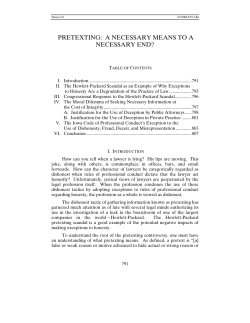 pretexting: a necessary means to a necessary end?