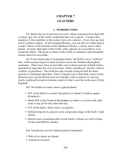 CHAPTER 7 GLACIERS