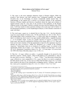 Observations on the Prehistory of Lat