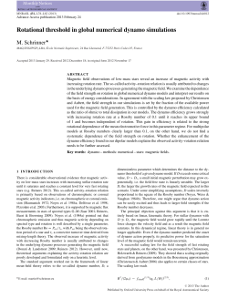 Rotational threshold in global numerical dynamo