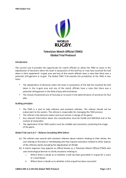 TMO protocol - World Rugby Laws