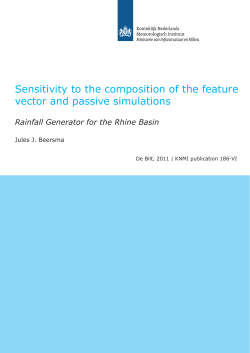 Rainfall Generator for the Rhine Basin Sensitivity