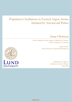 Population Oscillations in Excited Argon Atoms