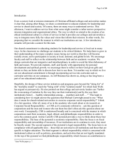 Introduction Even a cursory look at mission statements of Christian