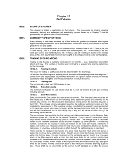 Chapter 15 Oat Futures