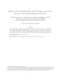 Money, credit, monetary policy and the business cycle in the euro area