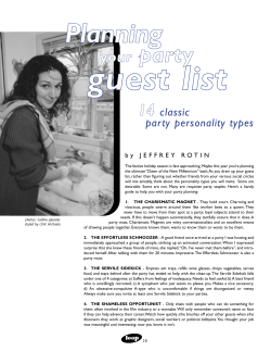 party personalities layout