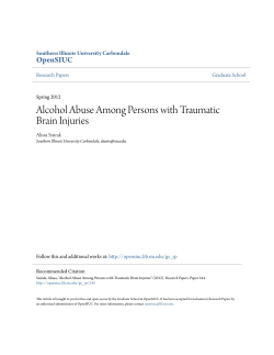 Alcohol Abuse Among Persons with Traumatic Brain Injuries
