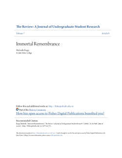 Immortal Remembrance - Fisher Digital Publications
