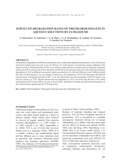 survey on degradation rates of trichloroethylene in aqueous