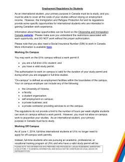 As an international student, your primary purpose in Canada must