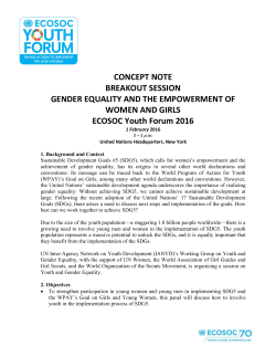 Gender equality and the empowerment of