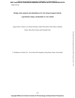 Design, data analysis and simulation of in vitro drug transport kinetic