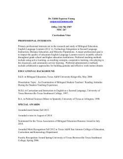 Dr. Edith Esparza-Young  Office 210