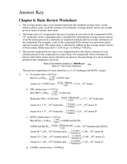 Answer Key - CCTIChemistry