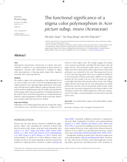 The functional significance of a stigma color