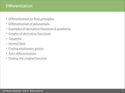 Differentiation notes