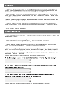 Introduction Beneficial Ownership