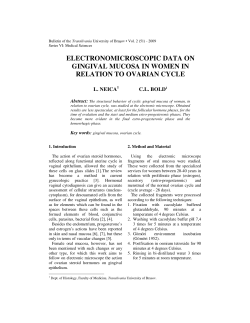 electronomicroscopic data on gingival mucosa in women in relation