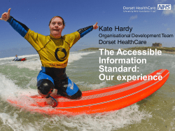 The Accessible Information Standard: Our experience