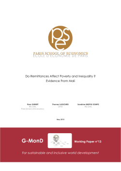 G-MonD - Paris School of Economics